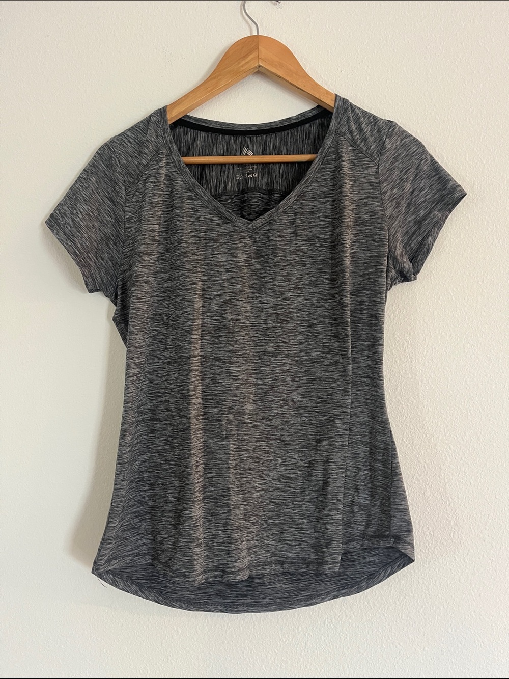 REEBOK Gray V-Neck Active Tee